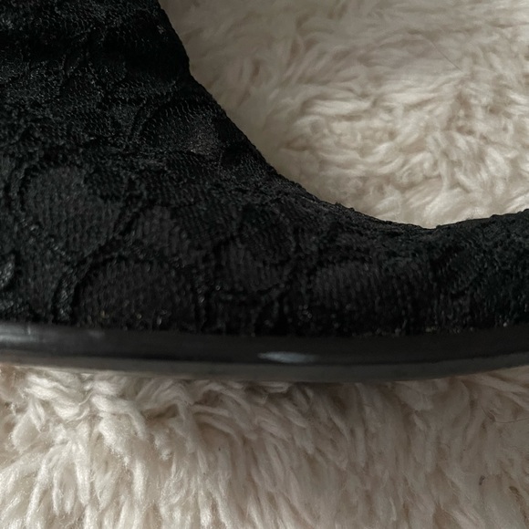 Tiramisu Black Lace Over Suede Western Style Boots - Picture 11 of 16